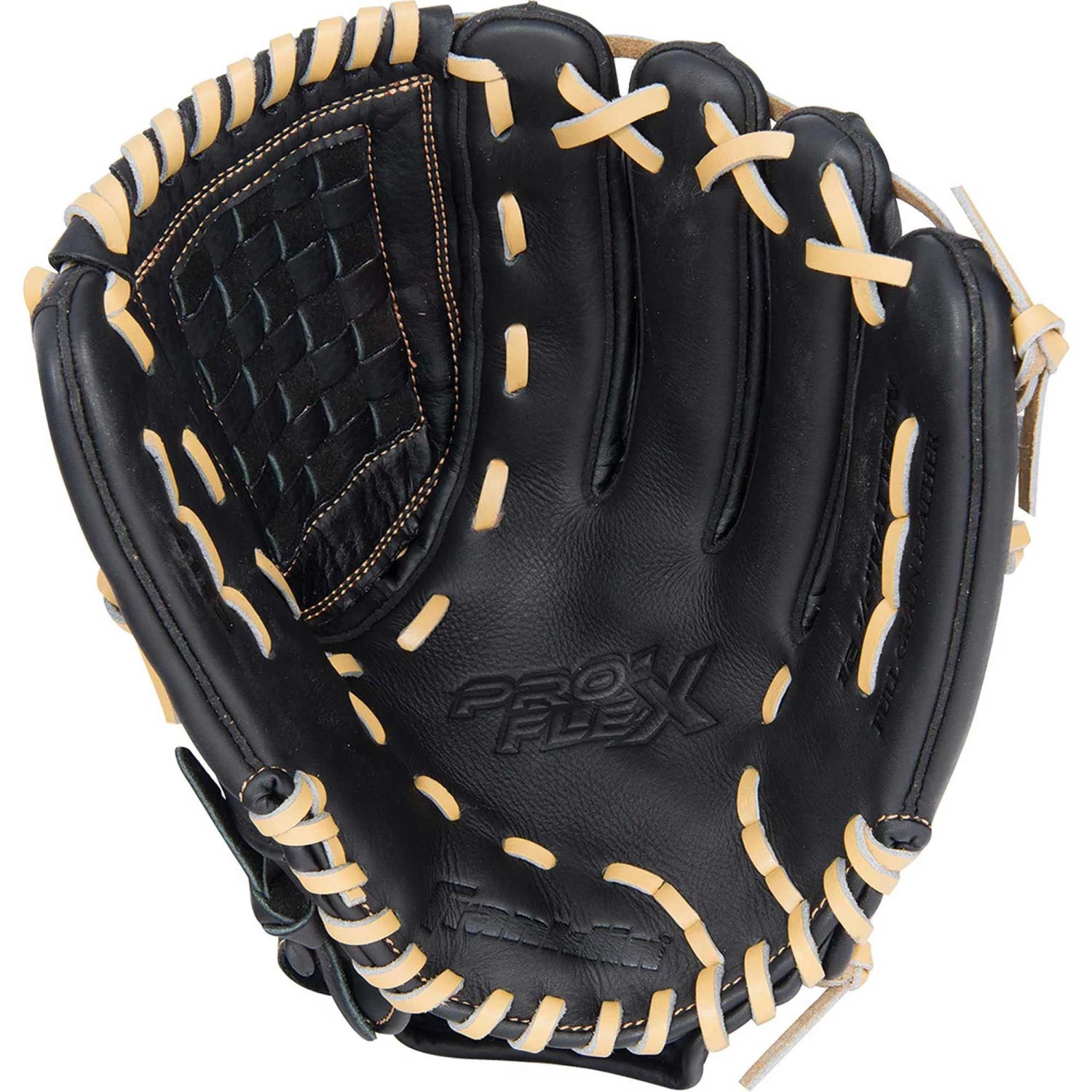 Franklin 12" Adult Pro Flex Hybrid Series Baseball Glove For Unisex Black/tan - Image 3