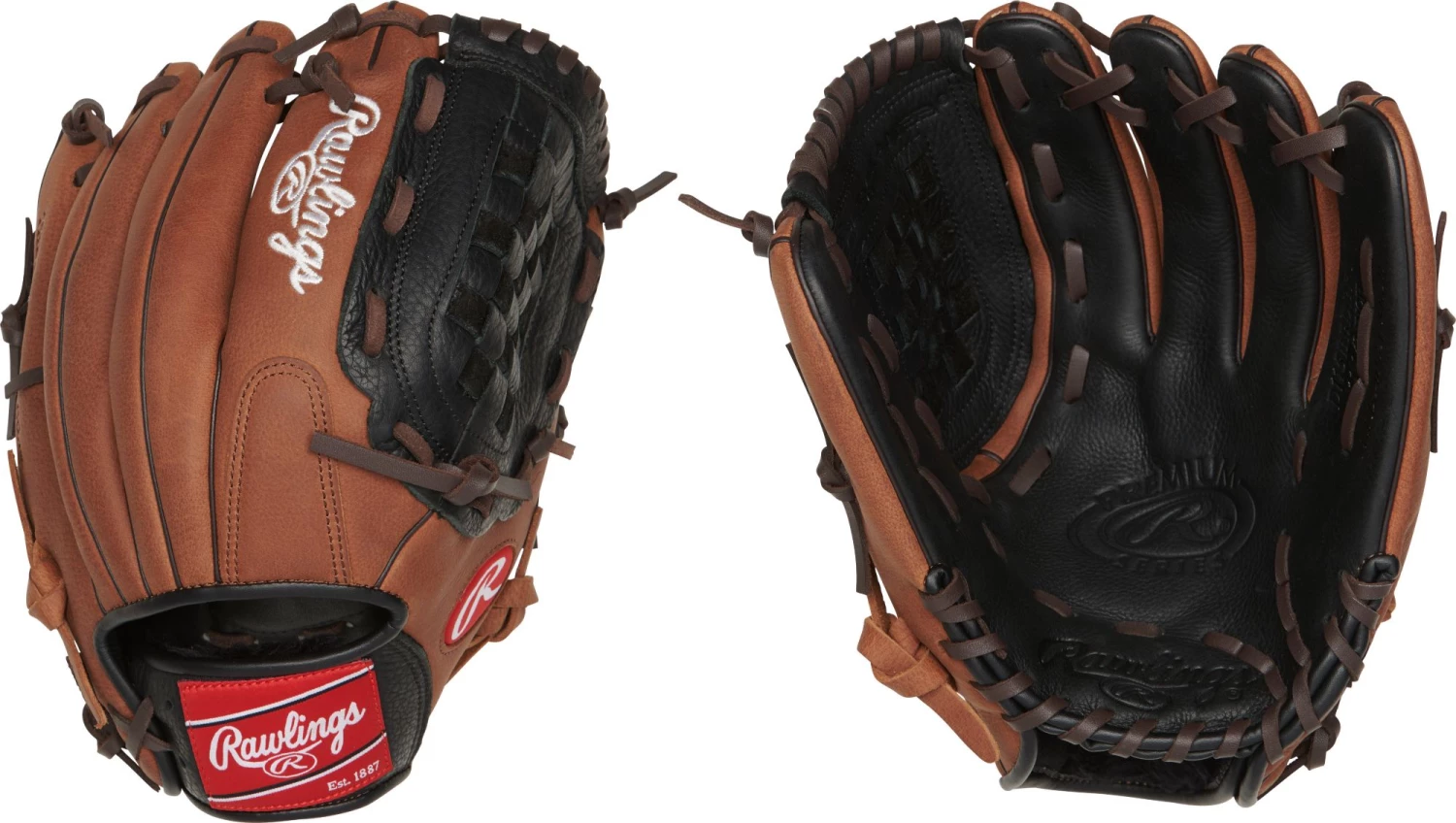 Rawlings 11.5'' Youth Premium Series Glove For Unisex Brown/black