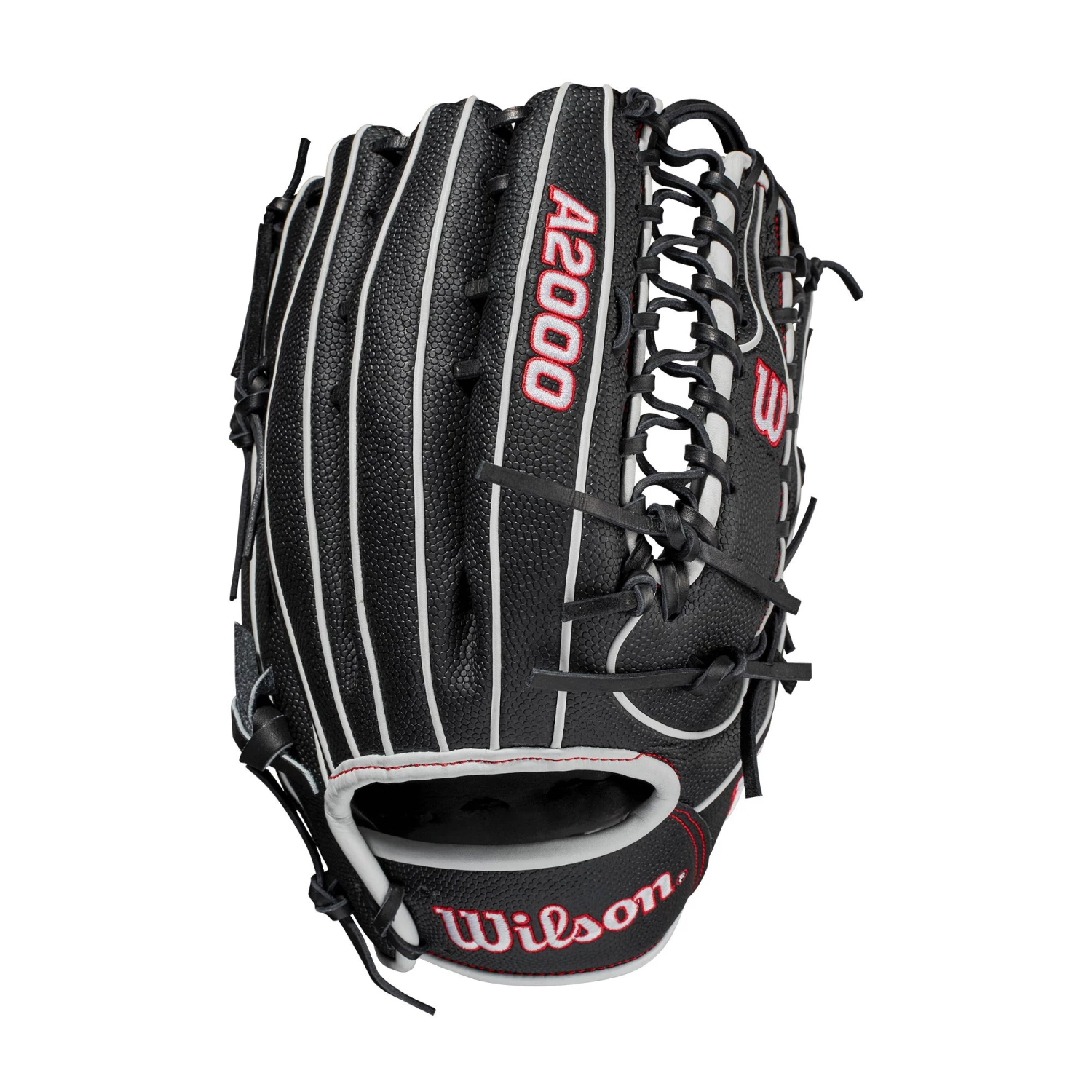 Wilson 12.75'' OT7 A2000 SuperSkin Series Glove W/ Spin Control 2021 For Unisex Black/black/white - Image 2