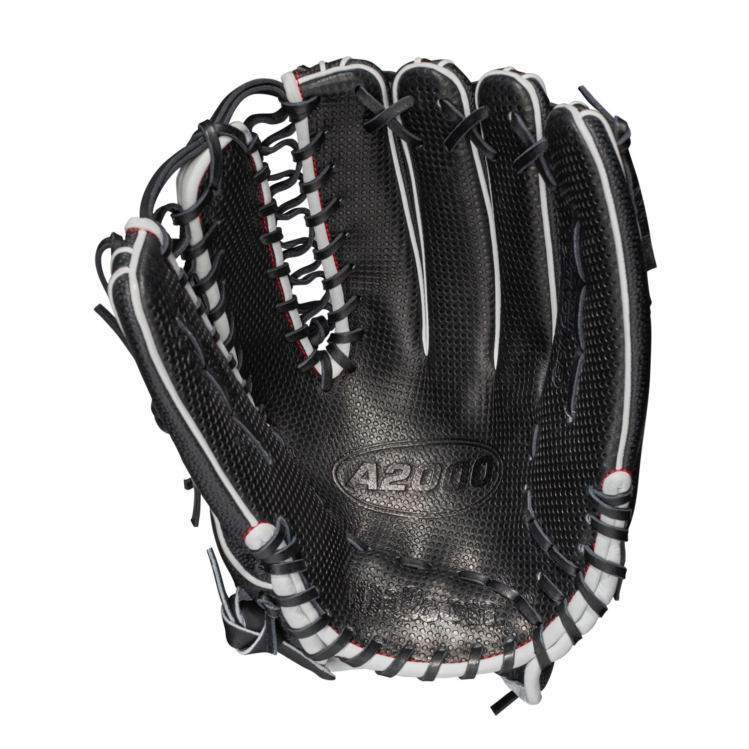 Wilson 12.75'' OT7 A2000 SuperSkin Series Glove W/ Spin Control 2021 For Unisex Black/black/white - Image 4
