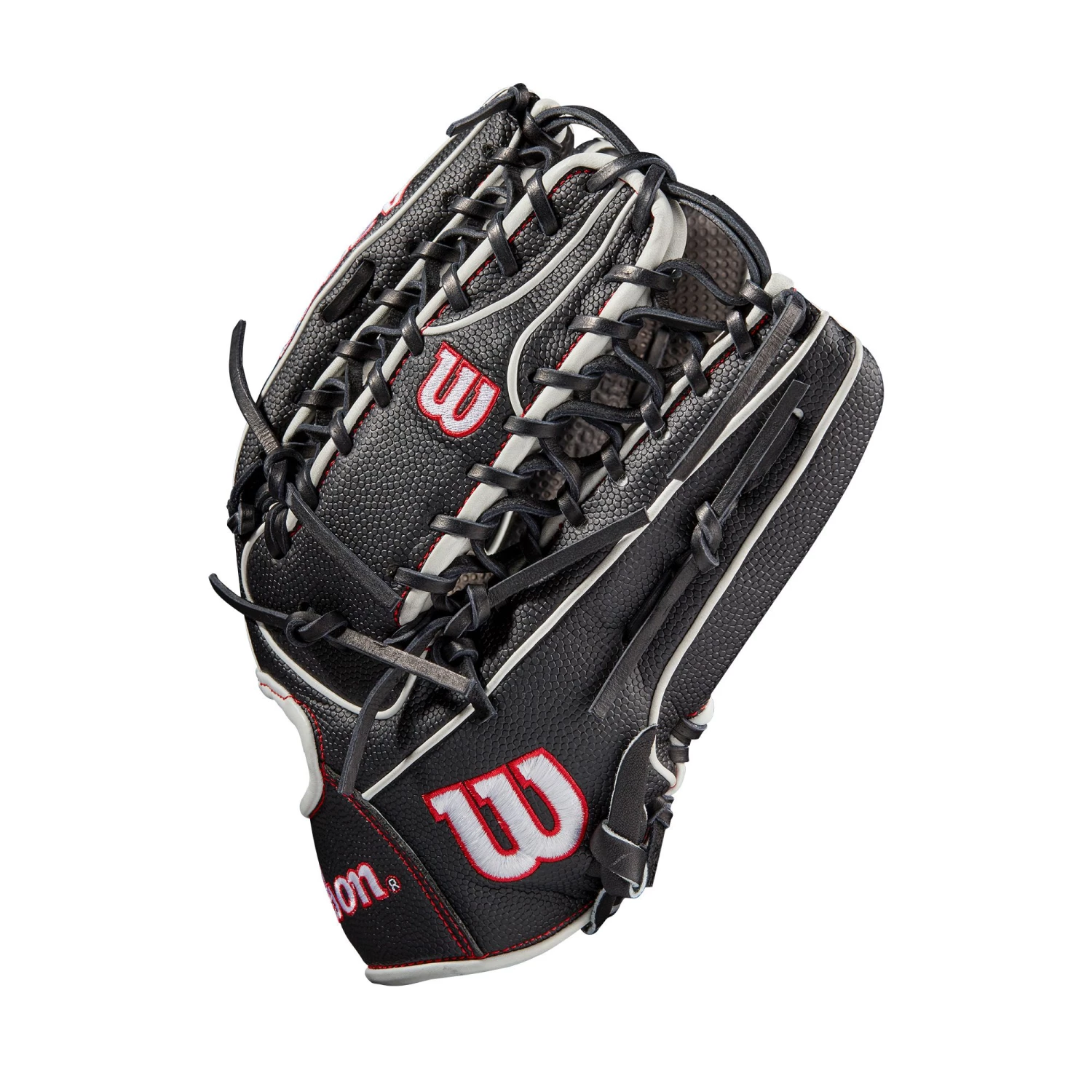 Wilson 12.75'' OT7 A2000 SuperSkin Series Glove W/ Spin Control 2021 For Unisex Black/black/white - Image 5