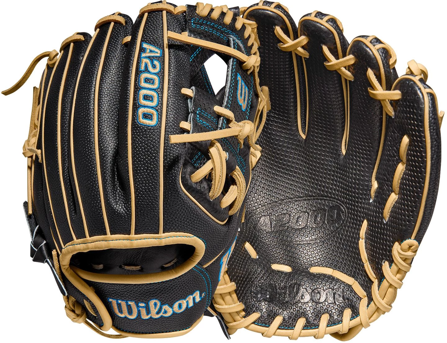 Wilson 11.5'' DP15 Pedroia Fit A2000 SuperSkin Series Glove 2022 For Men Black/blonde