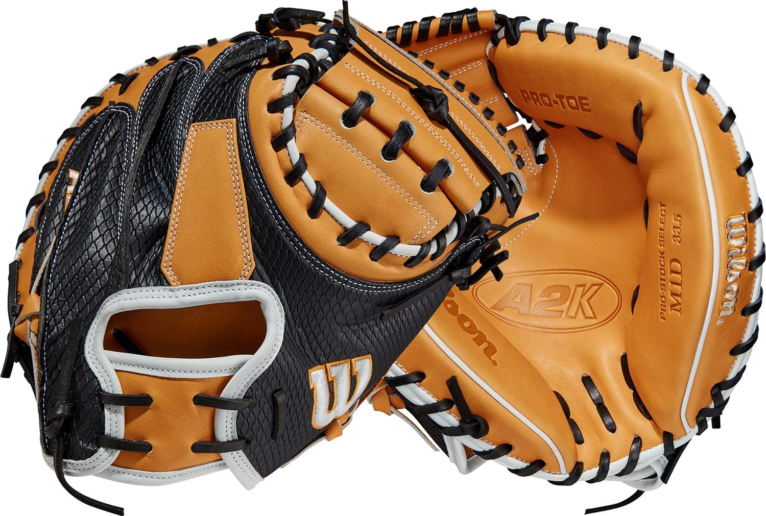 Wilson 33.5'' M1DSS A2K SuperSkin Series Catcher's Mitt 2023 For Unisex Tan/black