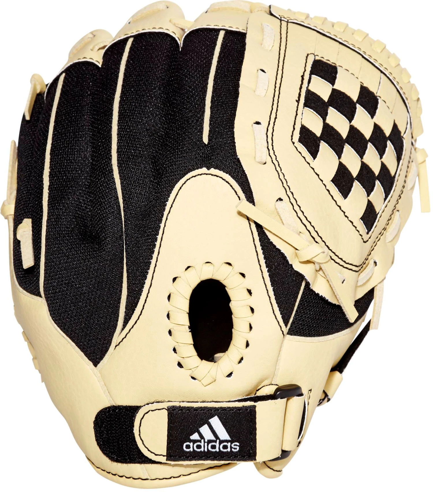 Adidas 10.5" Youth Triple Stripe Series Glove 2021 For Unisex Camel/black - Image 2