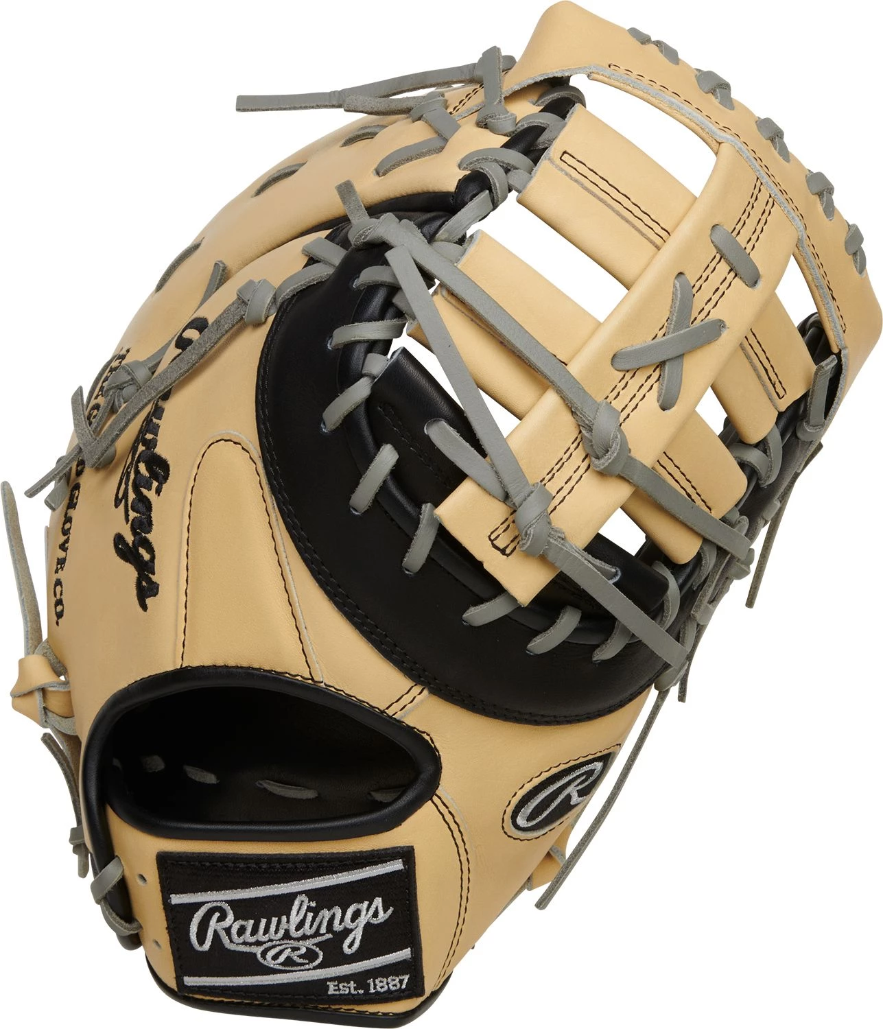 Rawlings 13'' HOH R2G Series First Base Mitt 2022 For Men Black/camel - Image 2