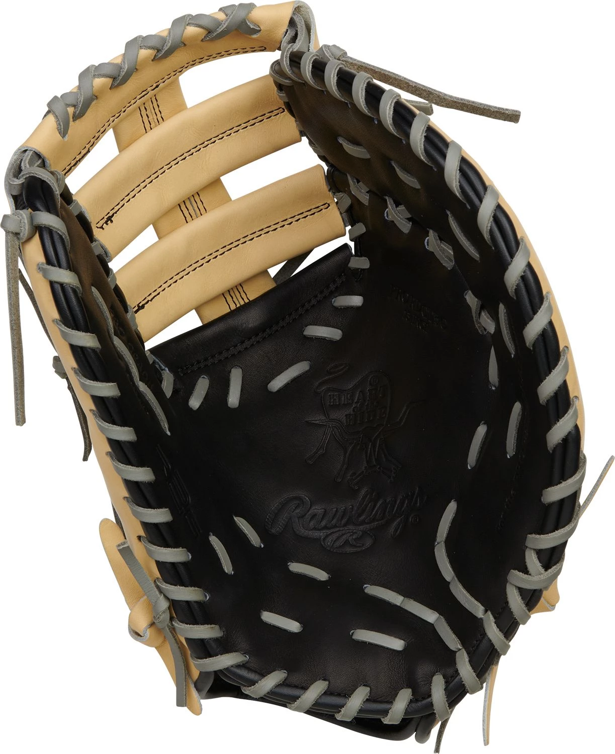 Rawlings 13'' HOH R2G Series First Base Mitt 2022 For Men Black/camel - Image 3