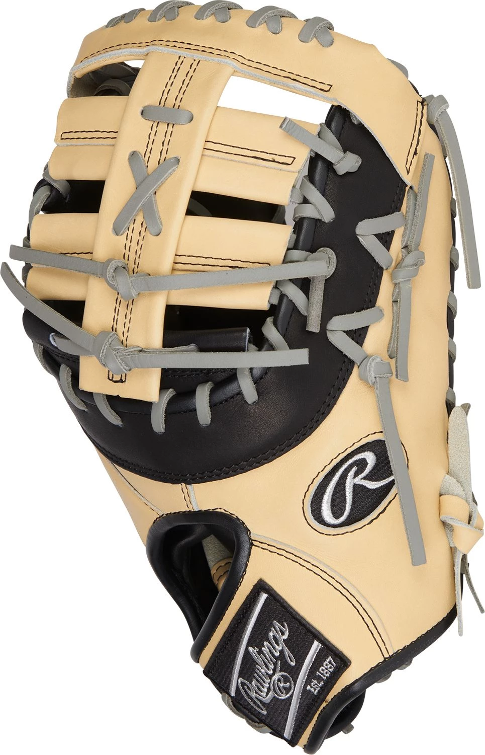Rawlings 13'' HOH R2G Series First Base Mitt 2022 For Men Black/camel - Image 4
