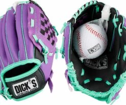 DICK'S Sporting Goods Backyard Toddler Glove W/ Ball For Girls' Purple/green