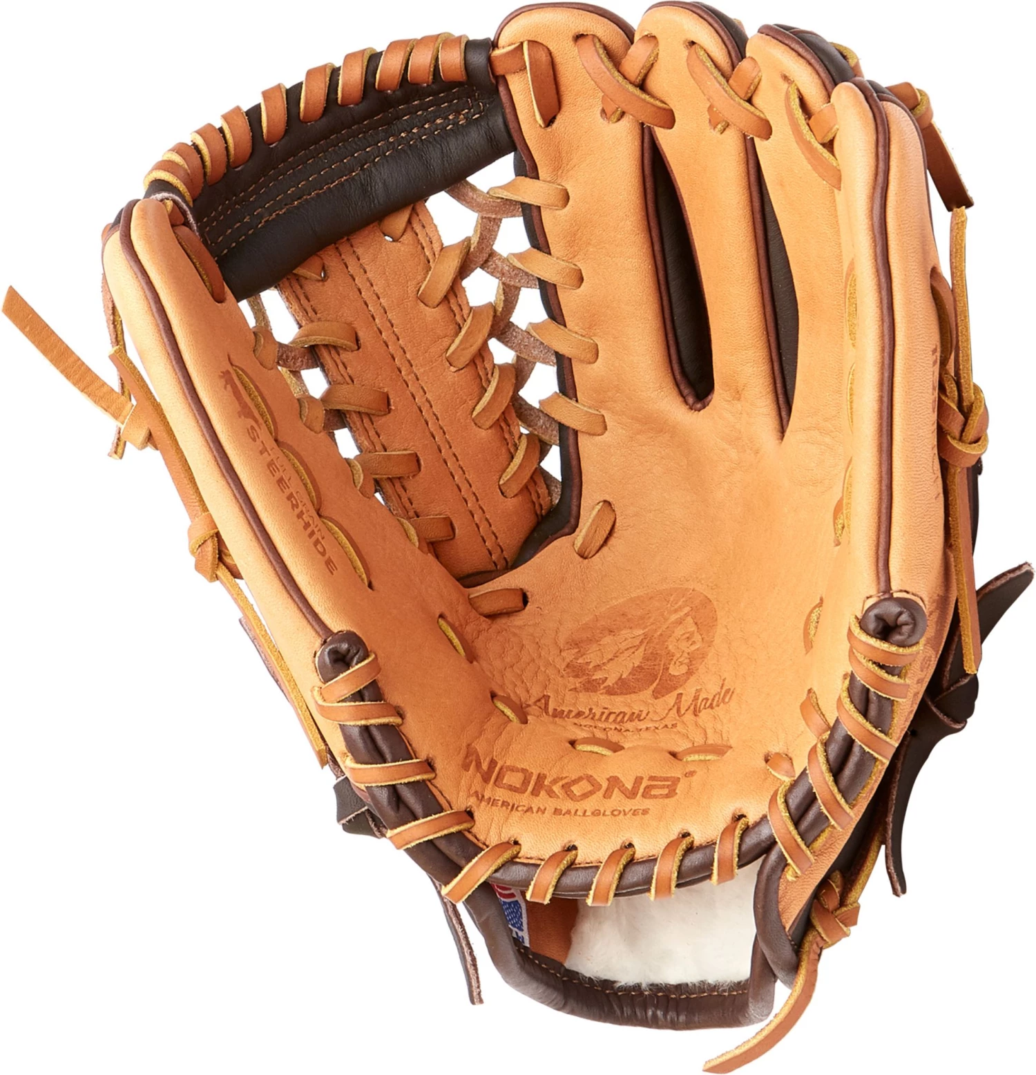 Nokona 11.25'' Youth Alpha Series Glove For Unisex Brown/tan - Image 3