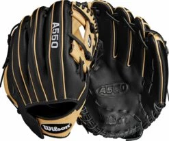 Wilson 11.5'' Girls' A550 Siren Series Softball Glove 2022 For Unisex Black/blonde