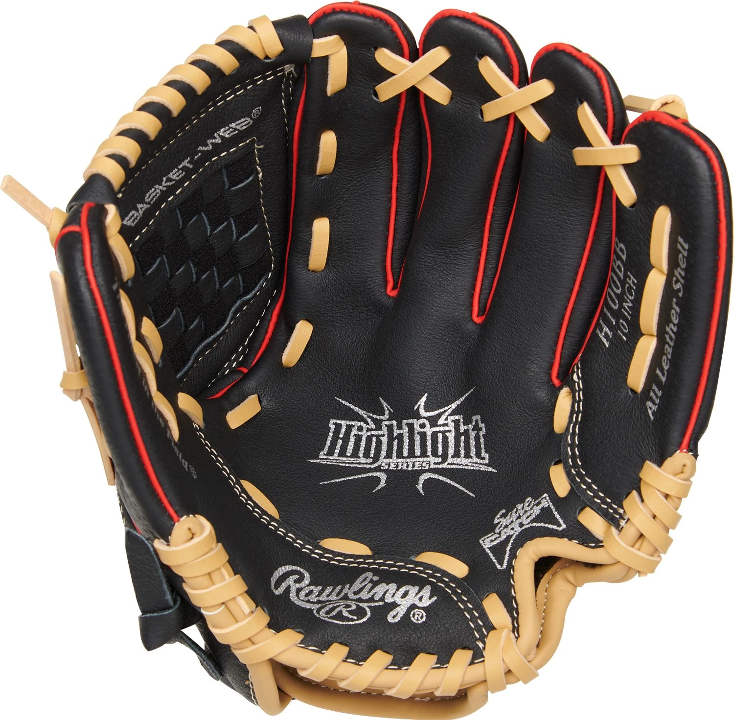 Rawlings 10'' Tee Ball Highlight Series Glove For Unisex Black - Image 4