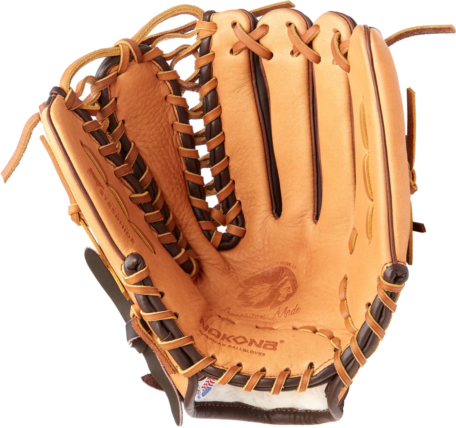 Nokona 12.5'' Alpha Series Glove For Unisex Brown/tan - Image 3