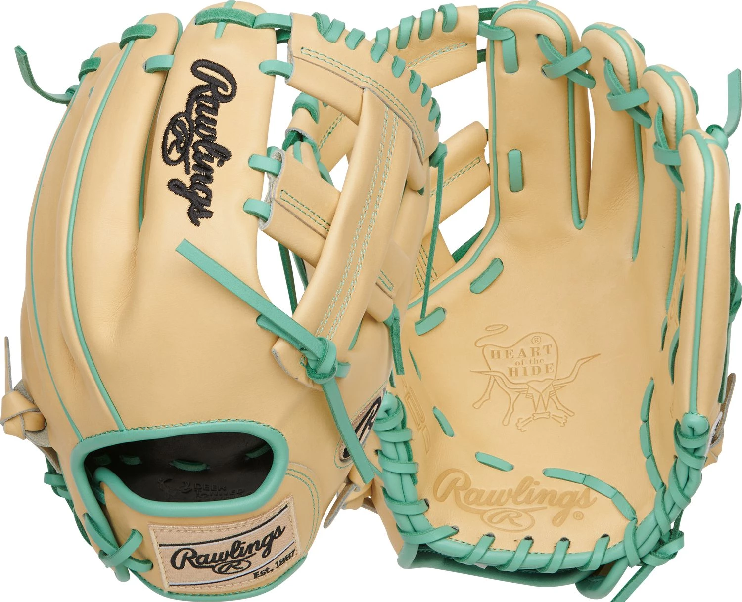 Rawlings 11.5" HOH R2G ContoUR Fit Series Glove 2022 For Men Camel/mint
