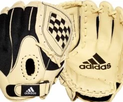 Adidas 10.5" Youth Triple Stripe Series Glove For Unisex Black/blonde